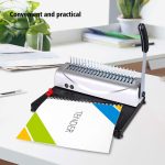 MAKEASY Binding Machine for LTR / A4, 21-Hole, Manual Paper Punch Binder, Book Binding Materials Kit with 100PCS 3/8'' PVC Comb Bindings Spines - Image 6